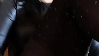 Satin Seduction on a Wooden Bench - Smoking, Masturbation & Two Cumshots on My Dress