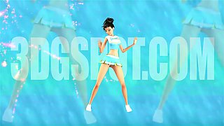 3DGSPOT - Good-sized Breasts Rock hard Tribbing During Grappling Struggle! ANIMATED BANG-OUT!