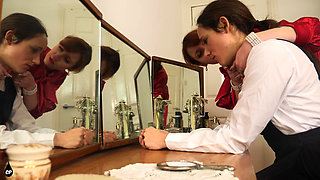 Step-mum Catches College Girl Mila at Her Dressing Table Face Slapping Punishment Wmv