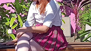 Fucking the Innocent Redhead in the Garden