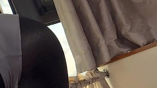 Latex slut solo anal masturbation