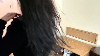 Elite prostitute Eva in a velvet dress