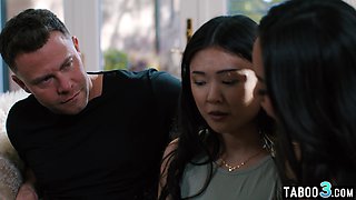 Bisex asian pounded by a married couple