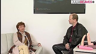 Granny Moans Loudly as Monster Dildo Fucks Her Wet Pussy - German Retro Solo Fun