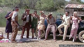 Bobbi Starr, Dylan Ryder, Julia Ann And Natasha Marley Outdoor Orgy