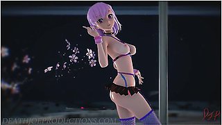 Pink bikini beauty in a sensual fantasy
