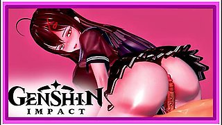 Genshin Impact - Hu Tao In School Uniform Can You Please Her?