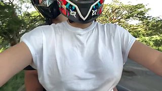 Sweetfantasy131 picks up her favorite DIDI client braless and gets him to fuck her in public - Big natural tits Latina amateur role play