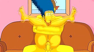 Marge Simpson Uncut: MILF Can't Resist Neighbor Ned Flanders Hardcore Hentai Fuck