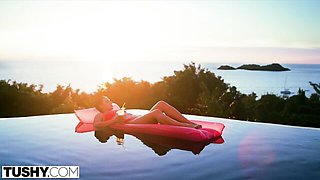 Dollish Christian Clay and Lana Roy's blowjob porn