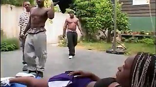 Black cheerleader gangbang