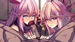 Yae Miko & Yae Sakura Blowjob