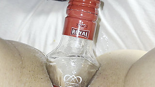 Extreme Anal Insertion with a Bottle Close up