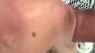 Big Titty Deepthroats & Slobbers on my Cock