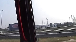 Alluring German bitch creampied in the car