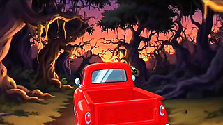 Student Girl Enjoys Sex in an Camp. Cartoon Horror Parody