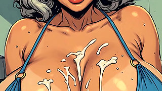 3D Cum on Breasts Art