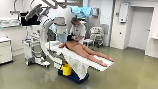Doctor At Operating Room Healed Fit Girl With Bubble Butt