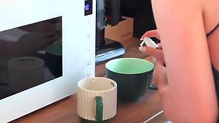 Hot Redhead MILF Corrupts 18 Year Old Student Friend - Lesbian Strapon Sex in Shared Bed