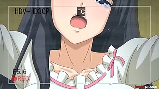 One of three anime sisters gets banged by a lot of horny guys