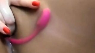 Wet Pantyhose Masturbation With Dildo