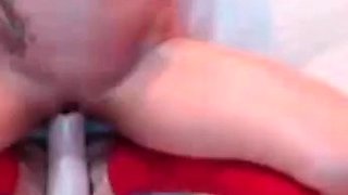 Hot amateur blonde pregnant toying her pussy solo