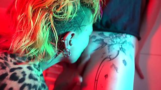 amateur bathroom quickie - horny lesbian couple fucks loud
