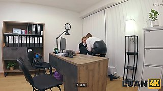 Loan4k. czech girl with Huge Boobs is blowing clerk\u2019s Big Cock in his office