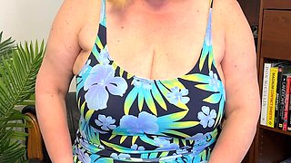 Your Best Friends Mum Shows off Her Tankini, Shiny Tights and Doxy Toy