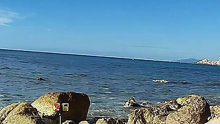 Strangers Caught My Wife Touching and Fucking My Big Cock on a Public Nude Beach - Real Amateur French - Misscreamy