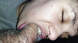 DAMN THIS IS THE BEST BLOWJOB IN THE WORLD, she fucks his dick intensely