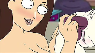 Jessica Moans As Tricia Lange Fucks Her With Dildo - Rick and Morty Cartoon