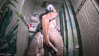 Vlog in the Shower Ends up Messy with Shaving Cream