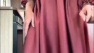 Fatima stripping in her camper