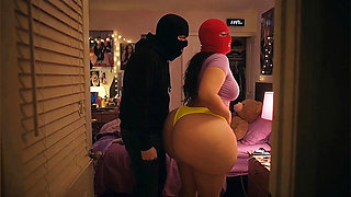 Big Ass Latina in Tight Yellow Leggings Gets Pressed in Bedroom