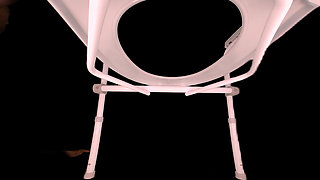 Ebony Pee on Toilet POV - Dirty Asshole Golden Shower