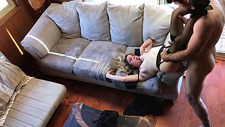 Secretary ass fucked and creampied by boss on business trip