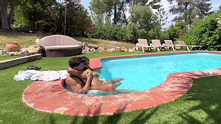 Voyeur Neighbor Watches Us Fuck in the Garden Pool