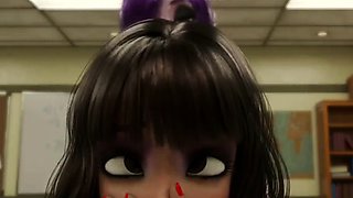 Sexy futa teacher gets monster cock anal