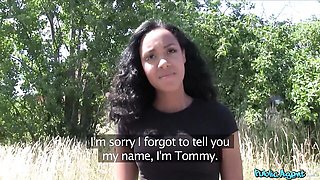 Cowgirl sex with charming Noemilk and Tomas Hyka from Public Agent