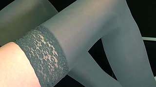 Facesitting Footjob with Leather Slippers