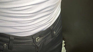 Compilation Dirty Used Panties & Public Pissing - Showing Soaked Panty Liner Close up