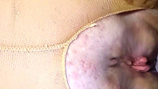 Close up Gushing Watersports - Shaved Cunt Soaked by Hardwood’s Cock