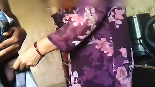 Tamil Village Girl Sucks Her Husband's Cock in the Kitchen