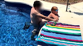 Getting Fucked In The Pool By My FWB While Hubby Records