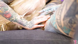 Shy Tattooed Alt Teen\u2019s First Anal Orgasm with Doxy Fingering