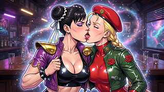 Cammy and Chun Li Kissing Ai