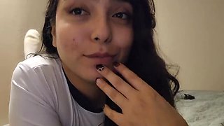 Petite Horny Teen Masturbates with Dildo - Amateur Latina Solo