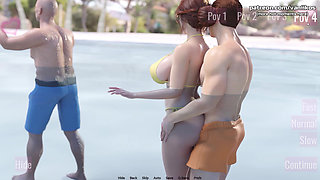 Big Tits Stepaunt MILF Outdoor Beach Pussy Rubbing with Huge Cock Stepnephew Right Behind Her Cuckold Husband - Heart Problems