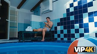 Vip4k. sex in the pool is the hottest way to magnificent down
